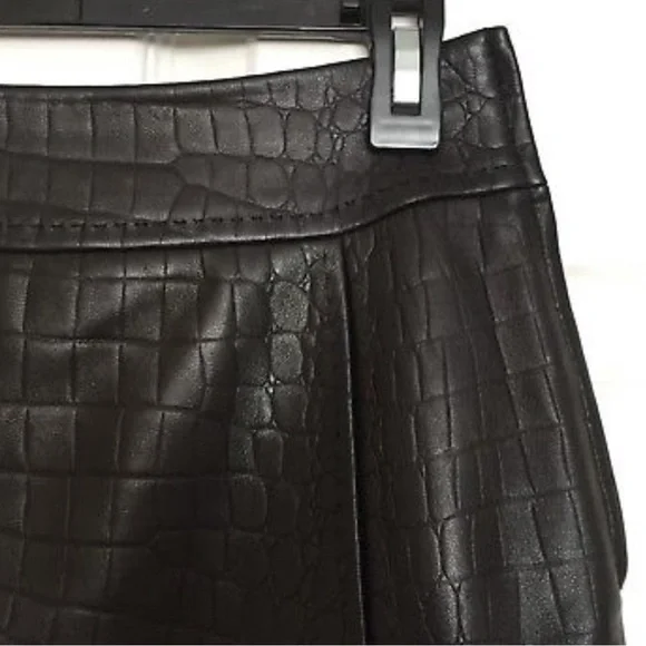 Max Mara black leather pencil skirt size 4